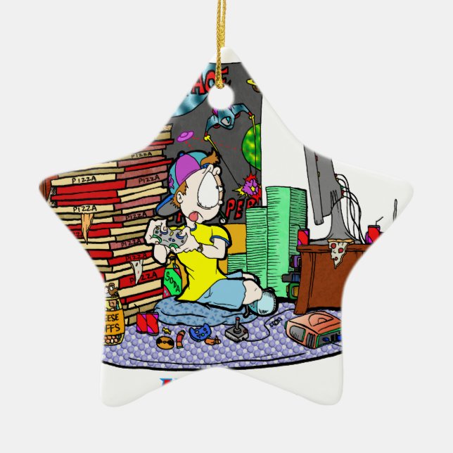 Spelet är INTE en Hobby Julgransprydnad Keramik (Framsidan)