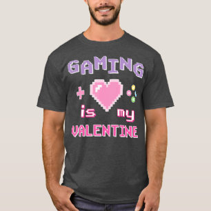 Spelet är min Valentine Kawaii Pastel Rosa Gamer T Shirt