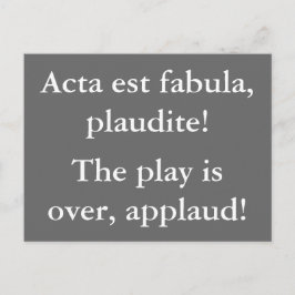 Spelet är över - latinskt citat vykort