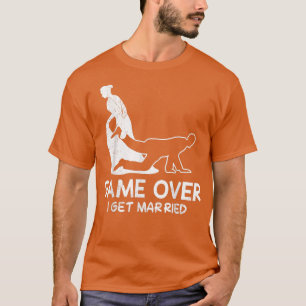 Spelet är över möhippa brud och brudgum bröllop t shirt