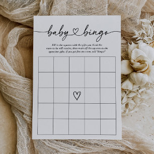 Spelet Baby Bingo Baby Shower i det moderna skript Inbjudningar