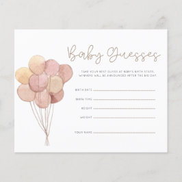 Spelet Baby Guesses Guesses Nalle Balloons