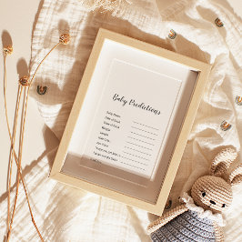 Spelet "Baby Predictions" för minimalistiskt babyv
