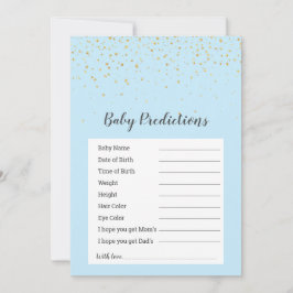 Spelet "Baby prediktions" för Guld Confetti Blue S