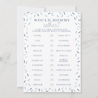 Spelet baby Sprinkle Shower Inbjudningar