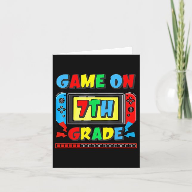 Spelet back to school på 7:e Klass Gamer Kids Kort (Framsida)
