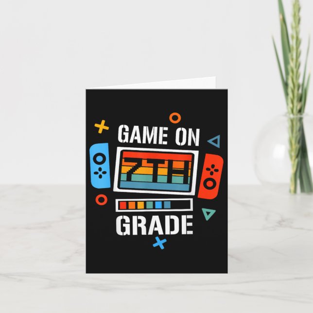 Spelet back to school på 7:e Klass Gamer Kids Kort (Framsida)