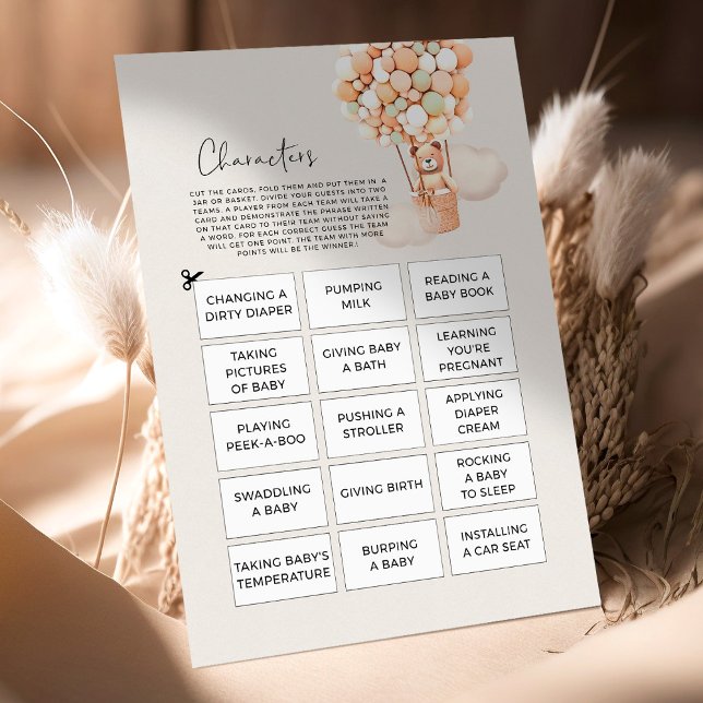 Spelet Bear Baby Shower - tecken (Skapare uppladdad)