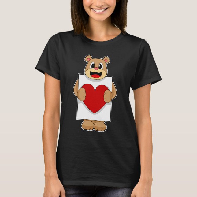 Spelet Bear Poker Poker Card T Shirt (Framsida)