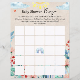Spelet "Bingo" för babyduschen.