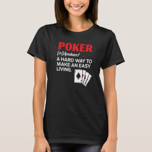 Spelet Blåspel för kasino Pot Poker-spelare T Shirt