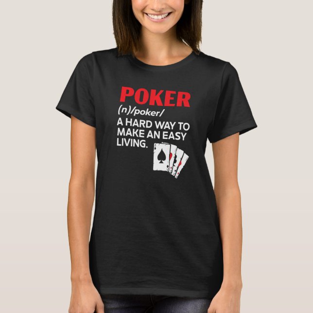 Spelet Blåspel för kasino Pot Poker-spelare T Shirt (Framsida)