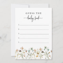 Spelet blommigt Baby Shower Inbjudningar