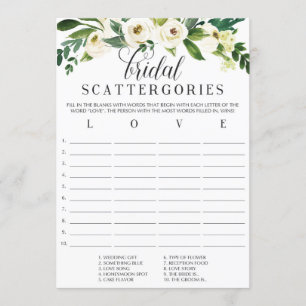Spelet blommigt Möhippa Scattergories Inbjudningar
