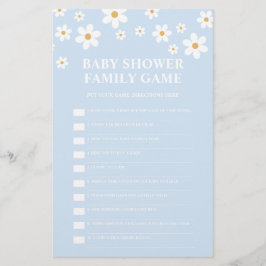 Spelet daisy Baby Shower Flygblad