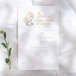 Spelet Elephant Baby Predictions & Advice Shower