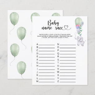 Spelet Elephant & Balloon - Baby namn tävling