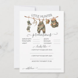 Spelet för Baby-förutsägelser om jakt på Camo Clot Inbjudningar