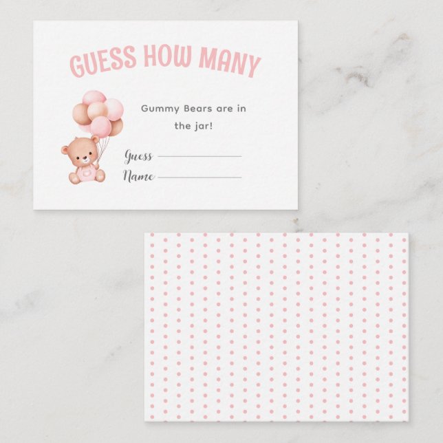 Spelet för babybabyskor i nallen tilläggskort (Fram/baksida)