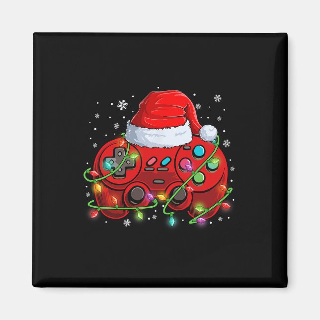 Spelet för spel i julspel Spelet Santa Hat Ljus Magnet (Framsidan)
