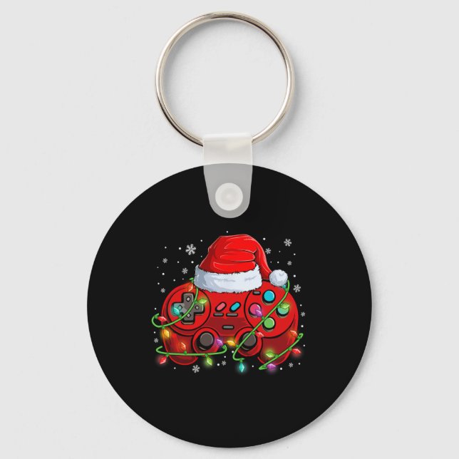 Spelet för spel i julspel Spelet Santa Hat Ljus Nyckelring (Framsida)