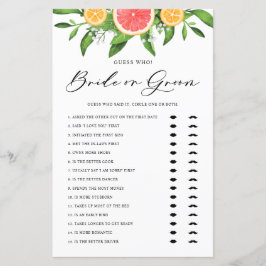 Spelet Grapefruit Bride eller Groom Möhippa