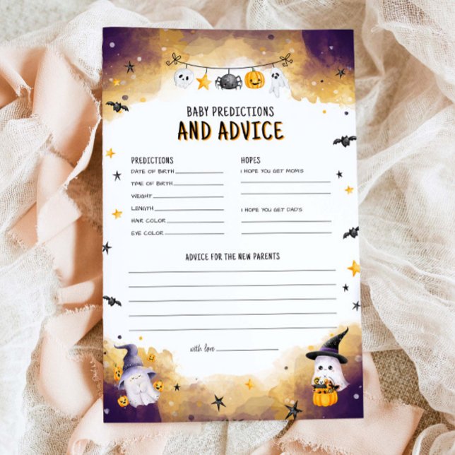 Spelet Halloween Baby Shower Baby Predictions Game (Skapare uppladdad)