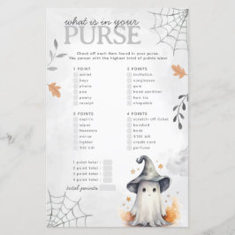 Spelet Halloween Ghost Purse Baby Shower Game
