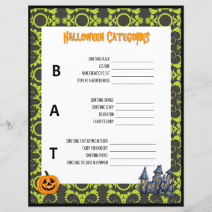 Spelet Halloween-kategorier