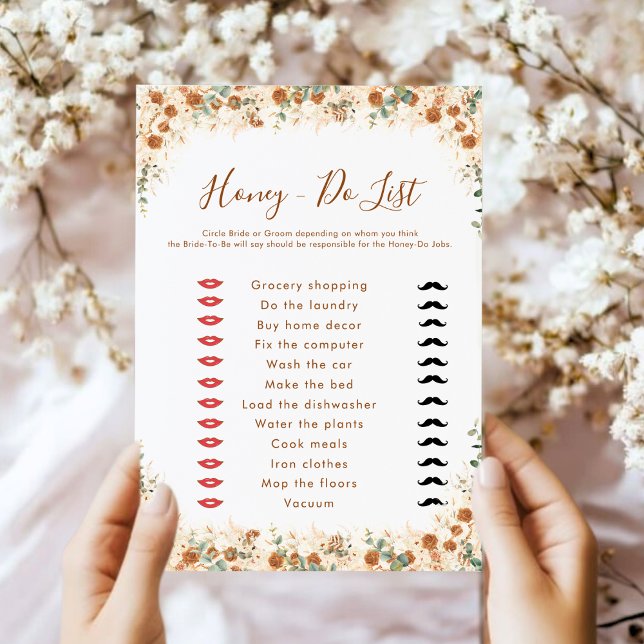 Spelet Honung Do List | Boho Terracotta Blommigt M (Skapare uppladdad)