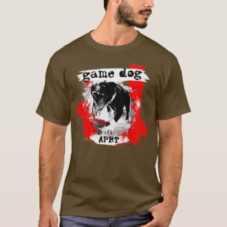 Spelet hund APBT American Pitbull Terrier WHITE Ed T Shirt
