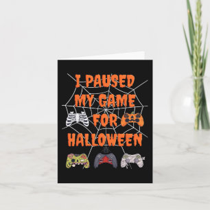 Spelet jag pausade för Halloween Roligt Gamer Bo Kort