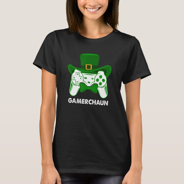 Spelet Leprechaun St patricks day Gamer Kids B T Shirt (Framsida)