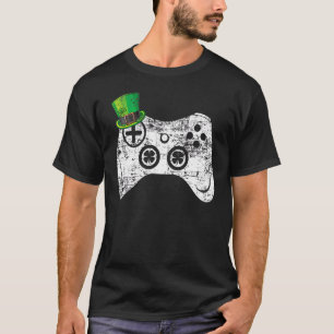 Spelet Leprechaun St patricks day Gamer Kids B T Shirt