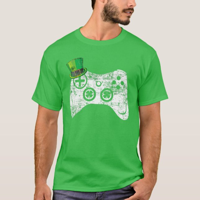 Spelet Leprechaun St patricks day Gamer Kids B T Shirt (Framsida)