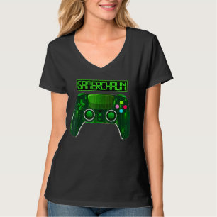 Spelet Leprechaun St patricks day Gamer Kids B T Shirt