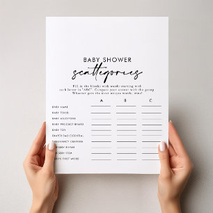 Spelet Modern Elegant Baby Shower Scattegories