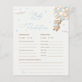 Spelet nalle Predictions & Advice Baby Shower