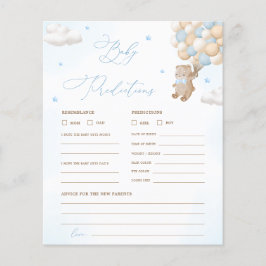 Spelet nalle Predictions & Advice Baby Shower