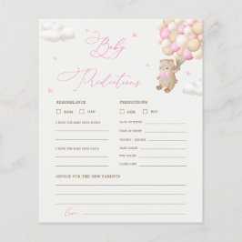 Spelet nalle Predictions & Advice Baby Shower