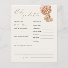 Spelet nalle Predictions and Advice Baby Shower