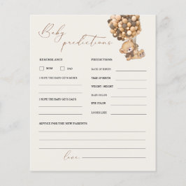 Spelet nalle Predictions and Advice Baby Shower