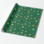 Spelet Natt Birthday Billiards Bassäng Shark Presentpapper<br><div class="desc">Mönster har hand plockade bollar 1-15,  solider och rand,  som talar om de klassiska miljarderna.</div>