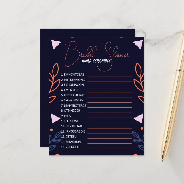 Spelet Ord Scramble Möhippa (Fram/Back In Situ)