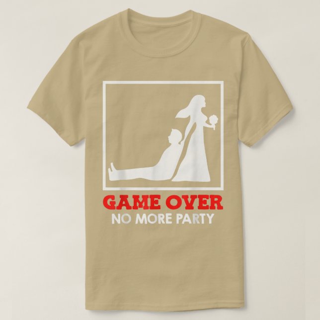 Spelet över - Bride och Groom Bröllop T Shirt (Design framsida)