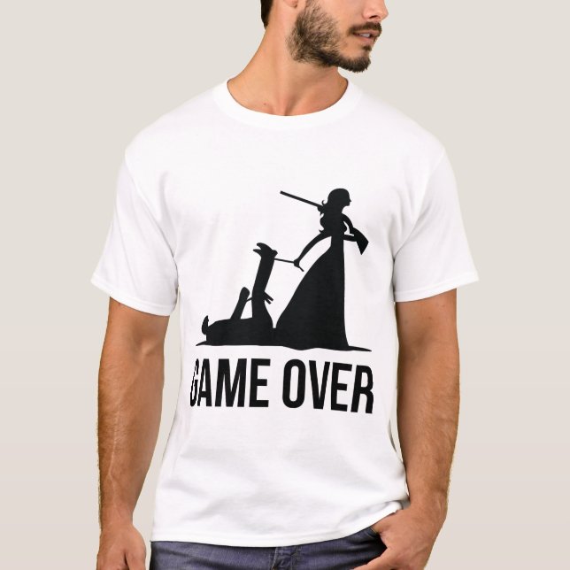 Spelet över - bröllop t shirt (Framsida)