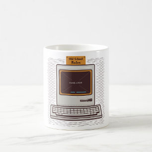 Spelet över den gamla datorn kaffemugg