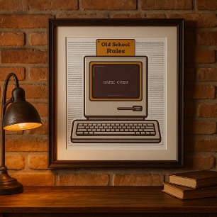 Spelet över den gamla datorn poster