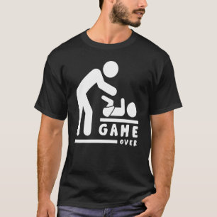 Spelet över New Pappa Baby Shower Far Day T Shirt