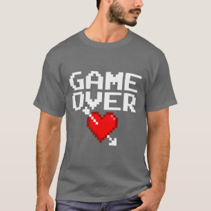 Spelet över spel Alla hjärtans 8-bitars spel Pixel T Shirt